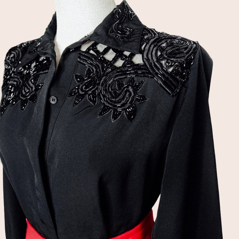 Vintage Beaded Blouse